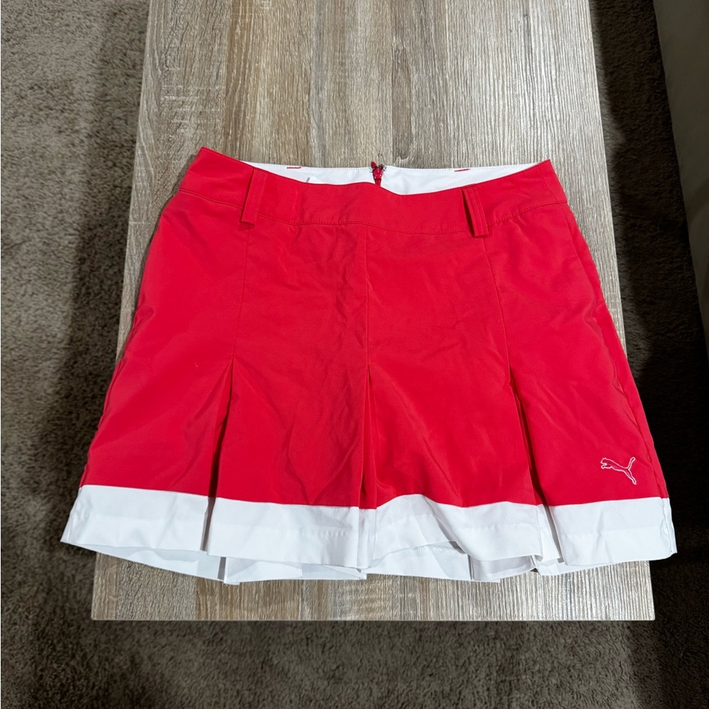 Puma bright pink and White Skort